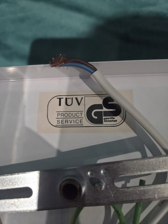 Image 1 of Set of 2 vintage triangular wall lamps – black/smoked glass – Herda design