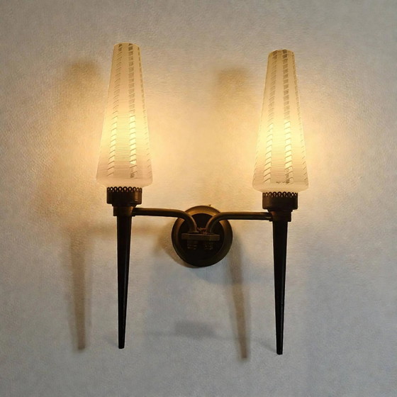 1960er Wandleuchte – Wandleuchten, Metal, Brass (photo 7 of 8)