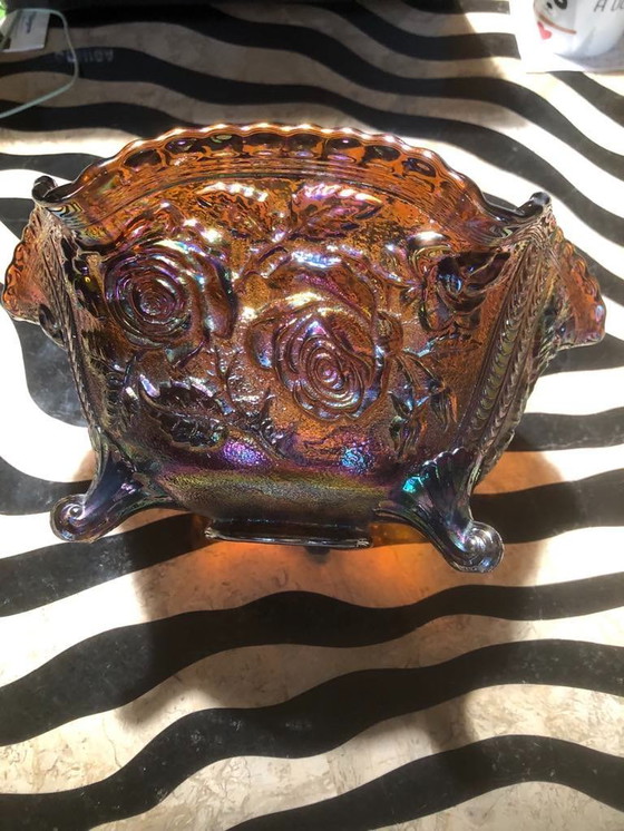 Image 1 of Art Deco Schale Karnevalsglas