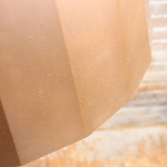 Image 1 of Piet Hein Eek Kupfer-Plissee-Pendelleuchte