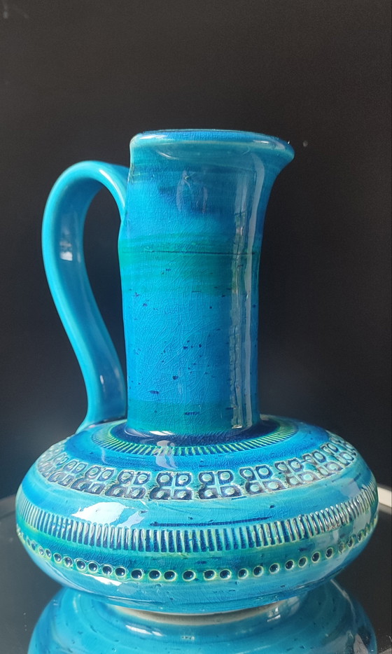 Image 1 of Aldo Londi pitcher, Bitossi, Rimini Blu series