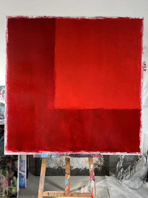 Abstract Work 120x120 – schilderijen tekeningen, Canvas