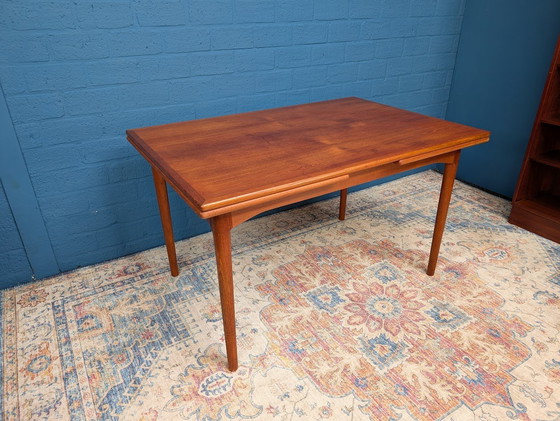 Image 1 of Table de salle à manger extensible vintage des années 1960, Design danois, Slagelse Møbelværk
