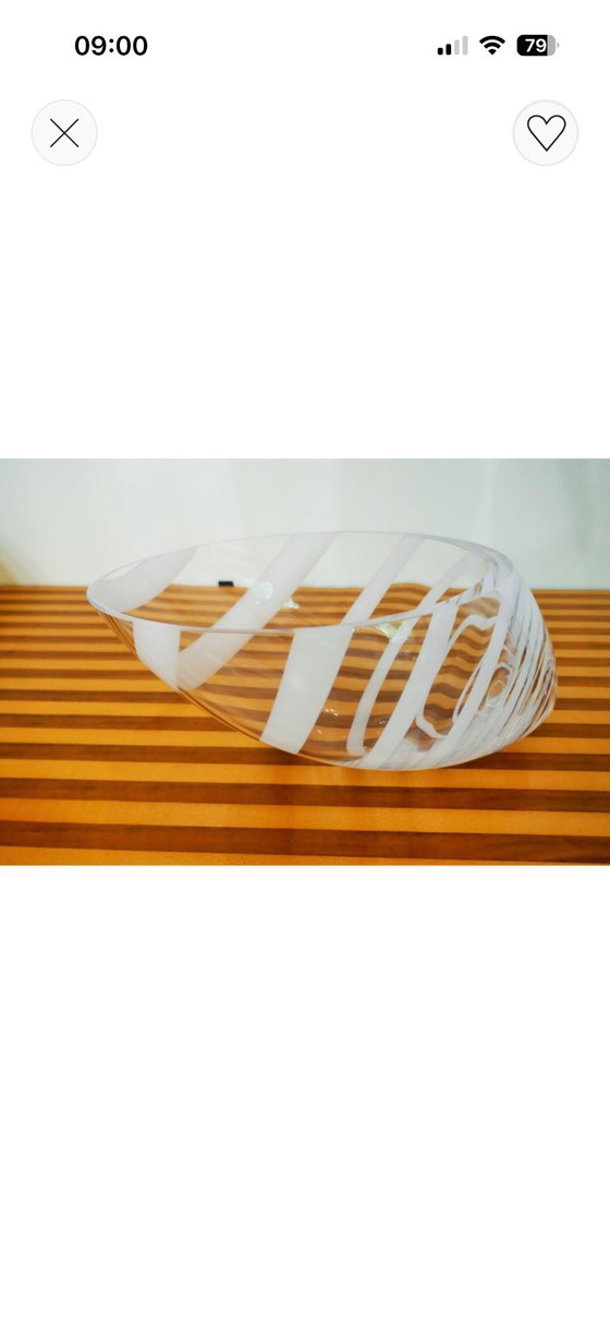 Image 1 of Murano design bowl / shell shape – spiral – V. Nason & C. Italy