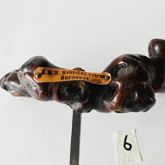 Image 1 of Tire-bouchon vintage français Bernard Siret, 6 racines en bois de vigne, années 1930
