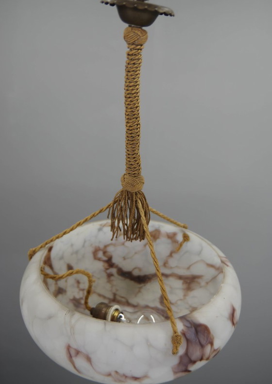 Art Nouveau Glass Pendant, Czechoslovakia, 1920s, Pendant lamps, Purple (photo 3 of 15)
