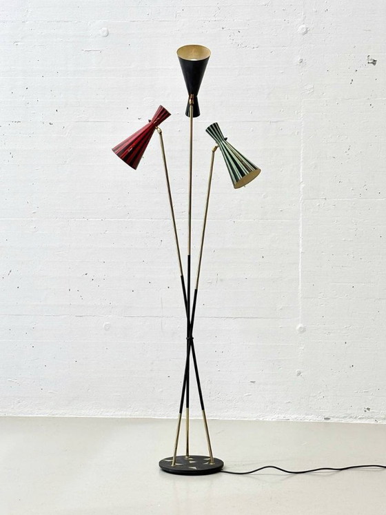 Image 1 of Lampadaire de style mid-century, signé Lumenform, années 1960