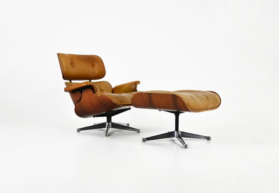 Image 1 of Poltrona e pouf di Charles e Ray Eames per Herman Miller, anni '70