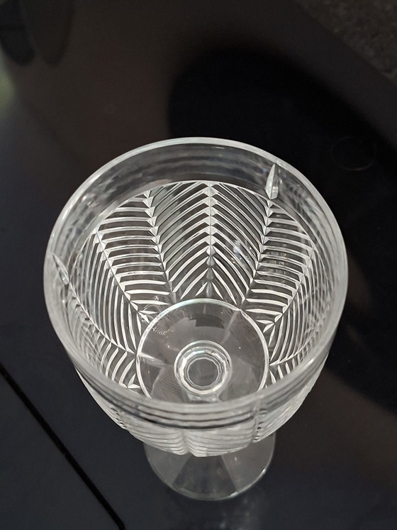 Image 1 of Ralph Lauren Crystal Herringbone Wijnvat Glas - Zeldzaam