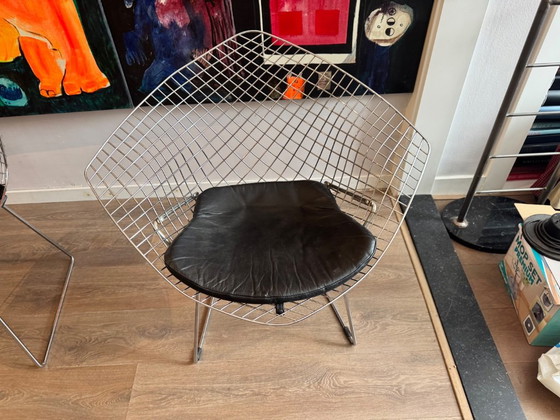 Bertoia Diamond Chair, Harry Bertoia, Fauteuils, Cuir, Noir (photo 2 sur 5)