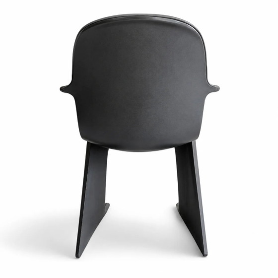 4 x Kangaroo Z-chair / Ernst Moeckl pour Horn Collection années 60 / Rembourrage cuir noir / Ernst Moeckl / (photo 7 of 19)