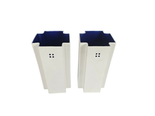 StudioZAND - Frant Ottink - geometric porcelain vase - unglazed porcelain - 2000