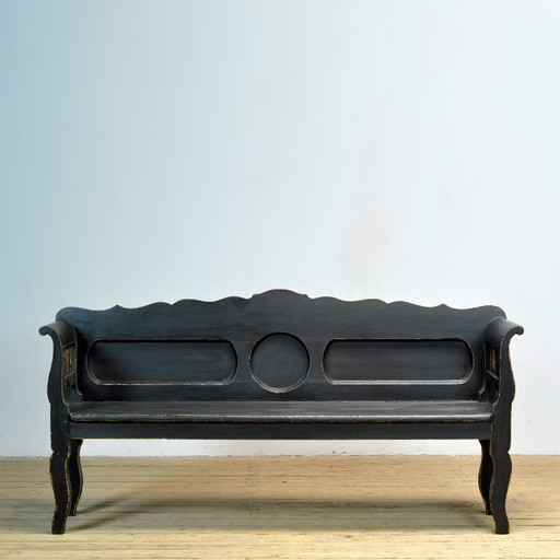 Antieke grenen bank, jaren 1900