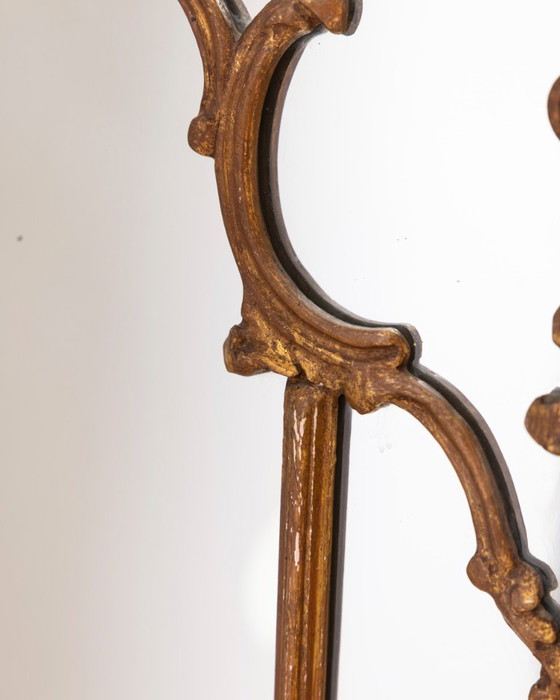 Image 1 of BAROKKE STIJL VERGULDE HOUTEN WANDSPIEGEL UIT HET BEGIN VAN DE 20E EEUW