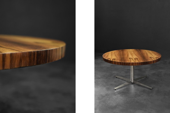 Image 1 of Vintage Mid-Century German Modern Round Rosewood Coffee Table from Ilse Möbel, 1970s