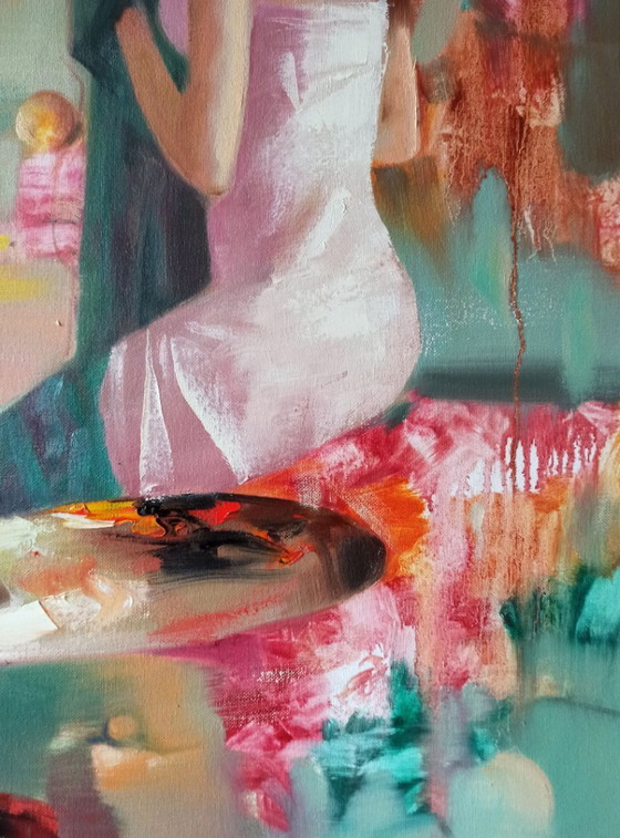 Original Oil Painting Abstract Figurative Girl Painter – Paintings & Drawings, Canvas (photo 9 of 10)