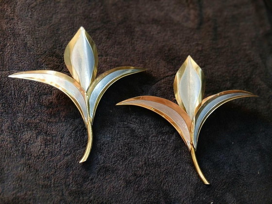 Image 1 of 2 APPLIQUE DA PARETE ANTICHE DI JACQUES DUVAL BRASSEUR O HENRI FERNANDEZ