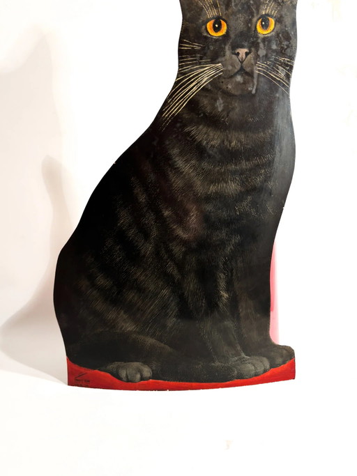 70er Jahre Piero Fornasetti Metallkorb der Serie „Micione“. – decoratieve objecten, Surrealism (photo 2 of 12)