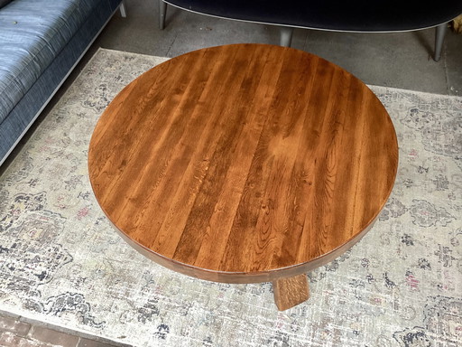Brutalist eiken salontafel 1970