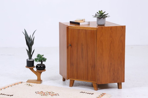 Vintage walnut corner chest of drawers by Tepe 60s | Mid - Century chest of drawers cabinet retro 70s wood storage #05-02