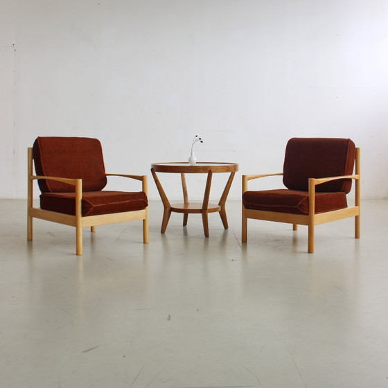 Image 1 of Fauteuil uit het midden van de 20e eeuw, afkomstig uit Tsjecho-Slowakije, vintage jaren 70, gerestaureerd.