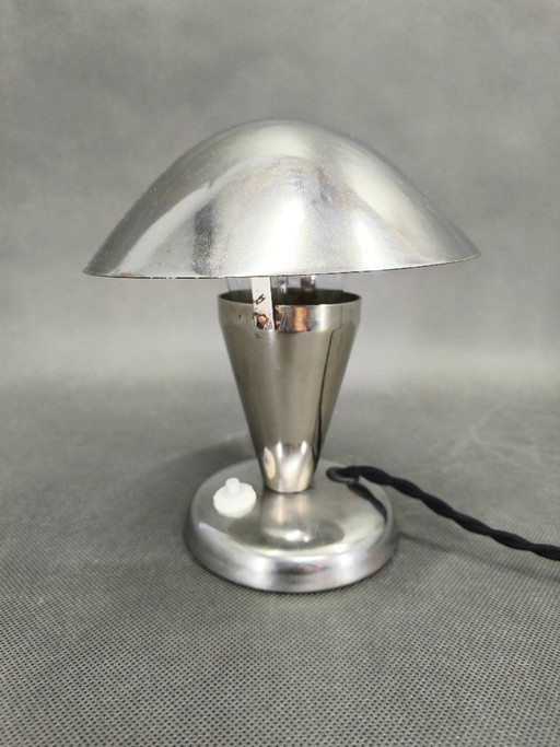Bauhaus Chrome Table Lamp with Adjustable Shade, 1930s