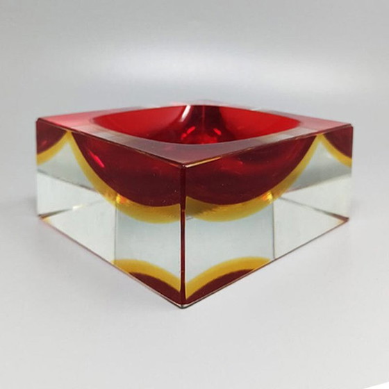 Image 1 of Schale aus Muranoglas im Mid-Century-Modern-Stil der 1960er Jahre von Flavio Poli für Seguso Sommerso / Ablageschale