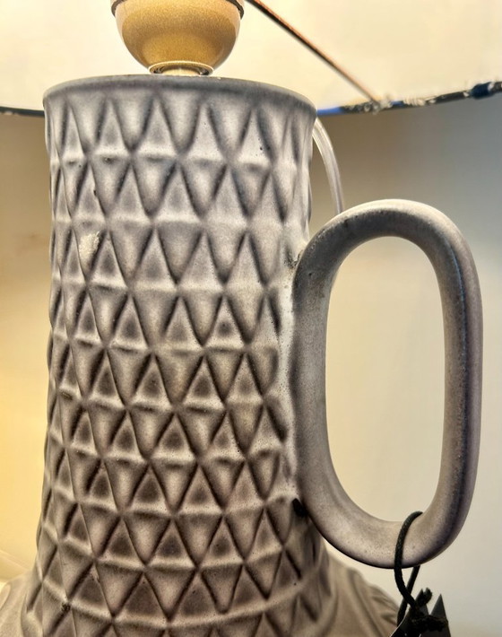 Image 1 of  2er Set brutalistische Keramik Vasenlampen, Bodo Mans für Bay Keramik, West Germany, 1960er