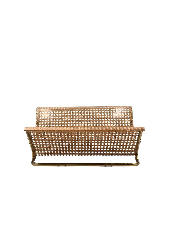 Image 1 of Zeitschriftenständer im Hollywood-Regency-Stil, Italien, 1970er Jahre