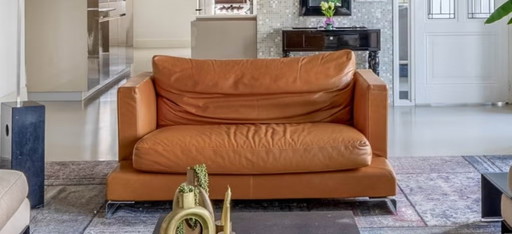 Original Flexform Long Island 05 Loveseat / 2-Sitzer Sofa - Cognac Leder (2019) – 2 zitsbanken, Leather