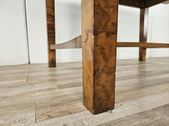 Image 1 of Extendable Art Deco table in olive root