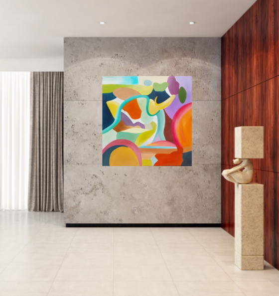 Image 1 of Acrylic painting #river 100x100cm