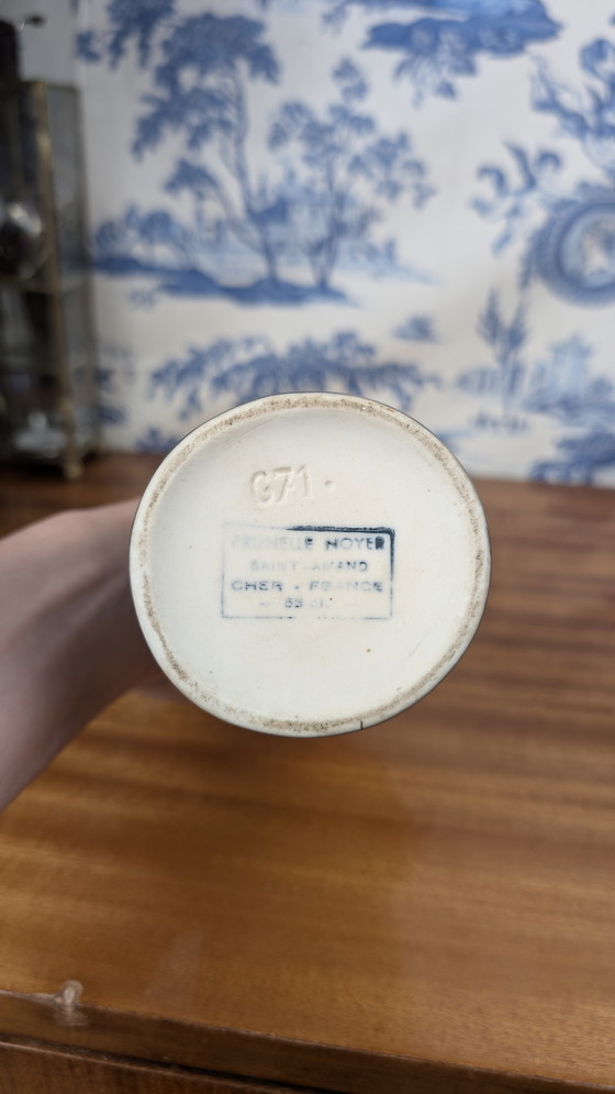 Image 1 of Botella antropomorfa de licor Denbac pour Noyer Berrichonne, cerámica de principios del siglo XX