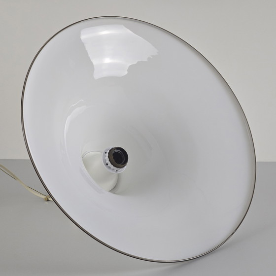 Image 1 of Vintage 1970S Sölken Leuchten Opaline Glass Suspension Lamp.