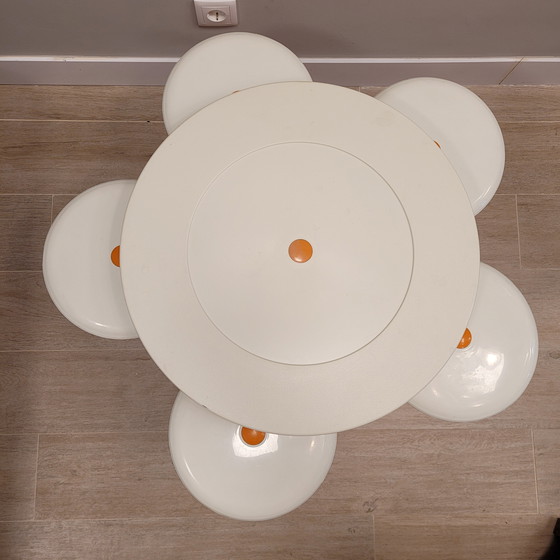 Image 1 of “Tam Tam / Diabolo” Table and Stool Game, After Henry Massonnet, Space Age, 70's – Italy