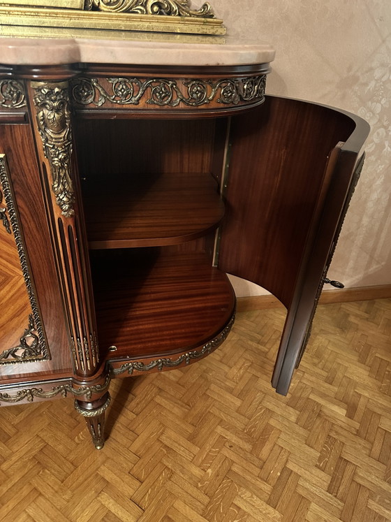 Image 1 of Buffet JP Ehalt avec miroir - Style Louis XIV - Buffet vintage années 70 - Ehalt Meubles