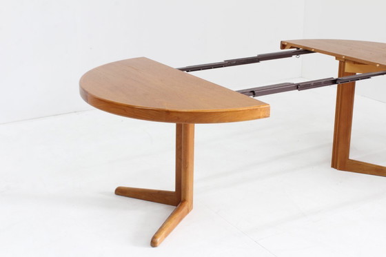Image 1 of Vintage Danish round extendable dining table, teak, 1960s, Bramin