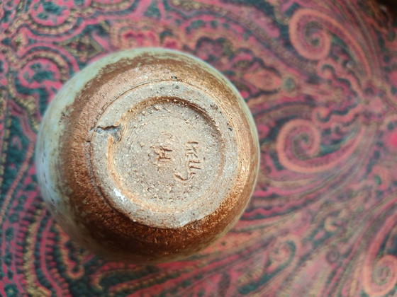 Image 1 of Vintage design stoneware vase – Hand-signed