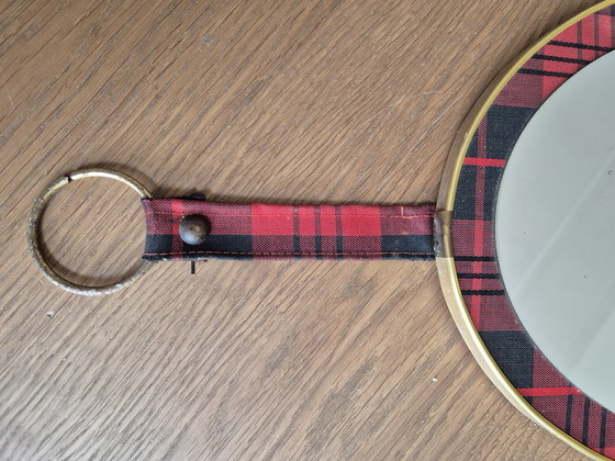 Image 1 of Vintage wabd mirror with checkered edge