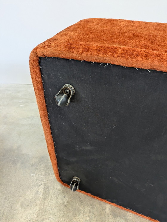 Image 1 of Tavolino da caffè con poggiapiedi coordinato - design italiano vintage