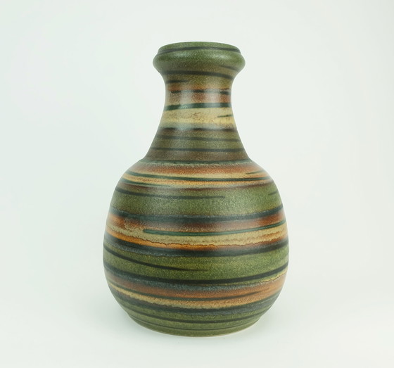 Image 1 of Dumler & Breiden Mid Century Keramik Vase Modell Nr. 476/32 Stripe Dekor 1960S