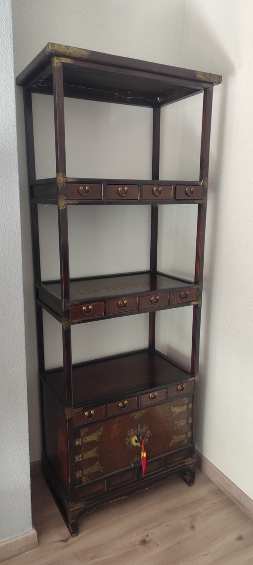 Table d'appoint de style asiatique – kasten, Wood, Brass