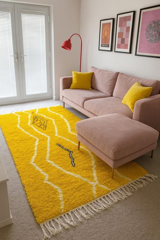 Image 1 of Tapis berbère en laine authentiek 200cmx150cm