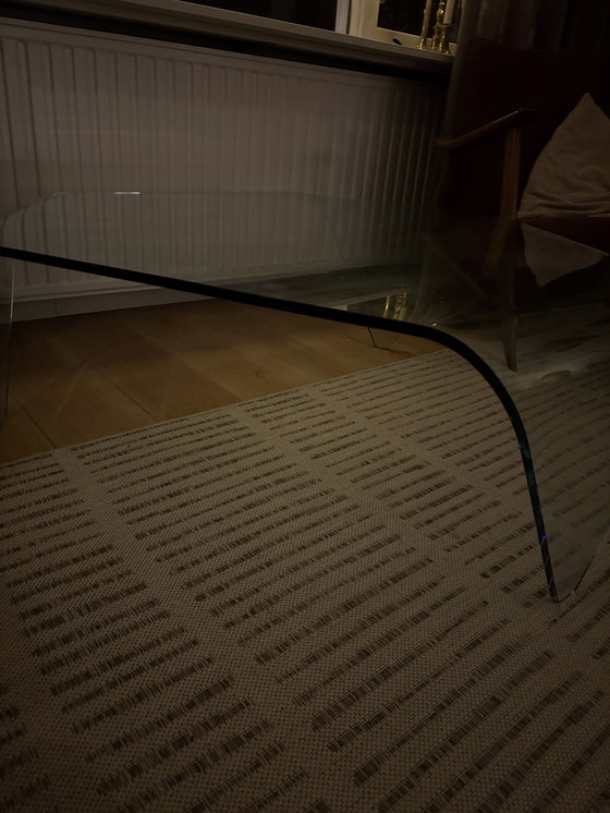 Image 1 of Fiam Italia Salontisch Wasserfall, gebogenes Glas. 