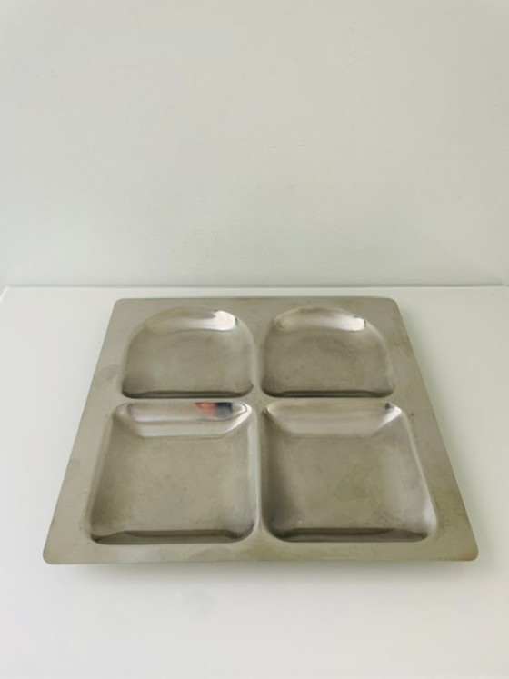 Image 1 of Stainless steel bowl with compartments – space age minimalism