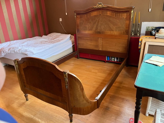 Struttura letto antica, Letti matrimoniali, Legno, Marrone (foto 2 di 8)
