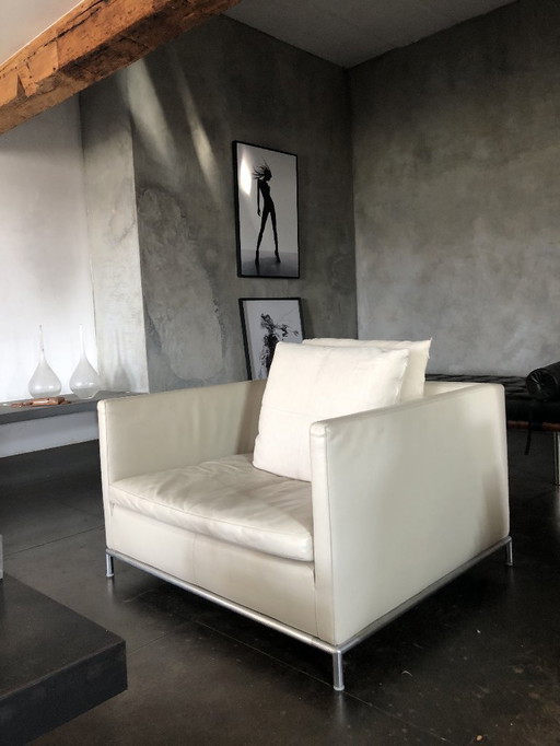 2 x B&B ITALIA Poltrona in pelle, Poltrone, Divanetti George di Antonio Citterio