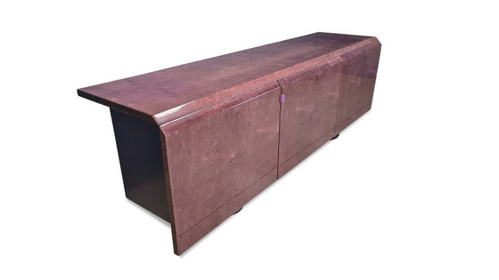 Image 1 of Crédence en loupe de Giovanni Offredi pour Saporiti, 1970