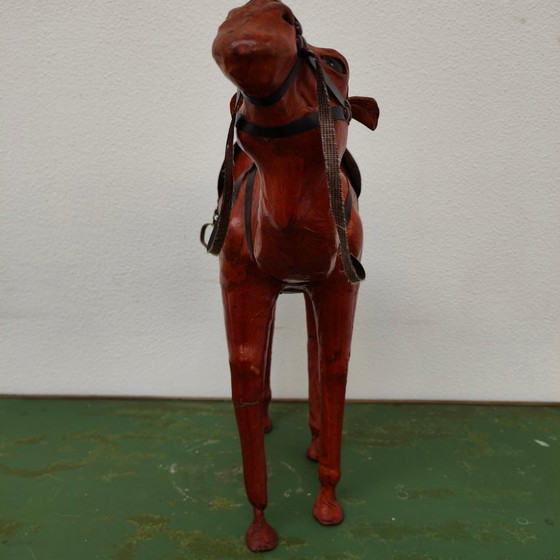 Image 1 of Vintage handmade leather Drommedaris statue