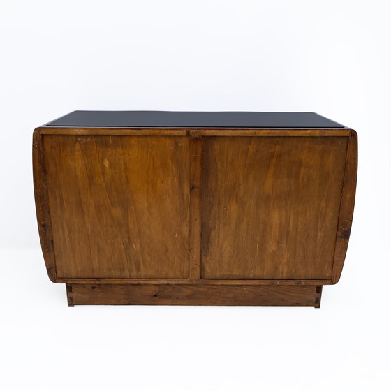 Image 1 of Art Deco Italienische Thujawurzel geschwungene Kommode, 1930er Jahre